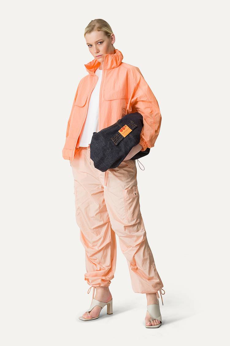 Oof Wear GIACCA CORTA IN NYLON RIPSTOP 9217 - ALBICOCCA