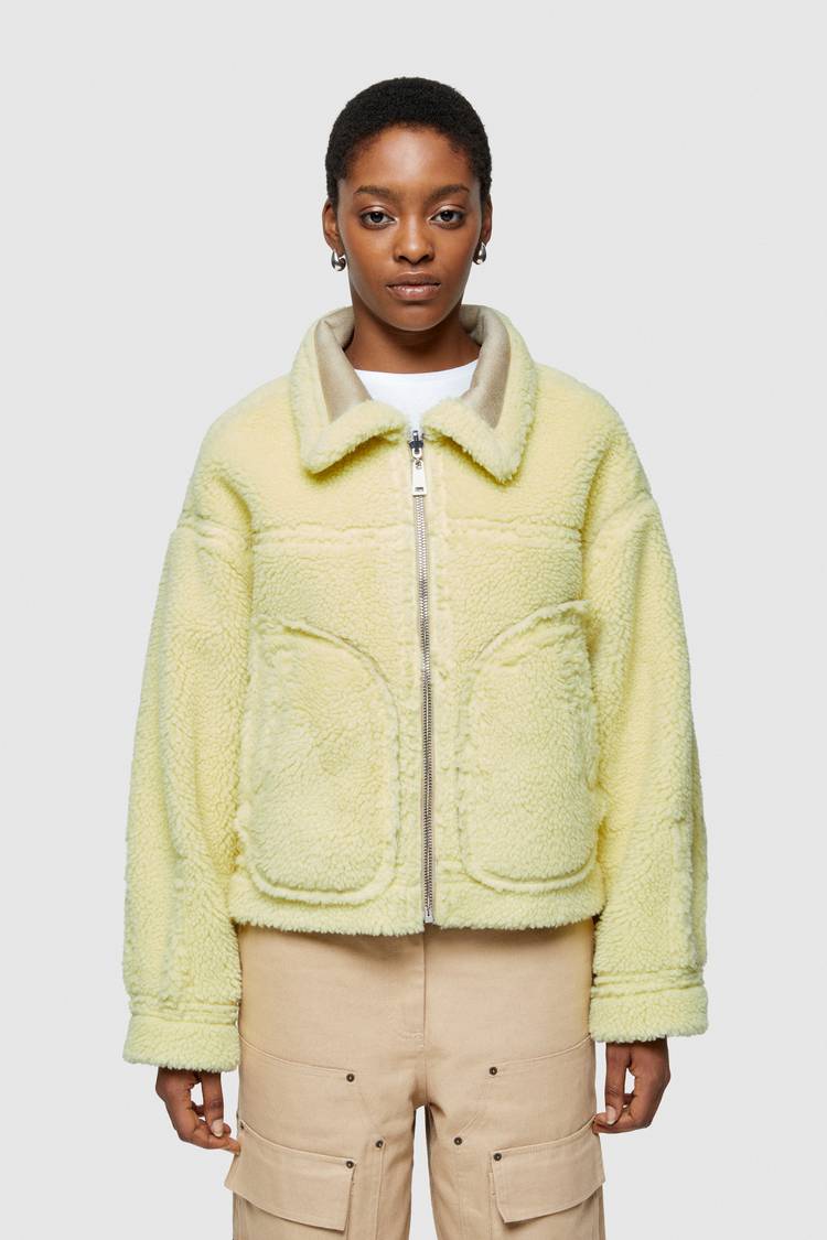 Oof Wear GIACCA CORTA REVERSIBILE 9262 IN ECO-MONTONE - GREGGIO/BANANA