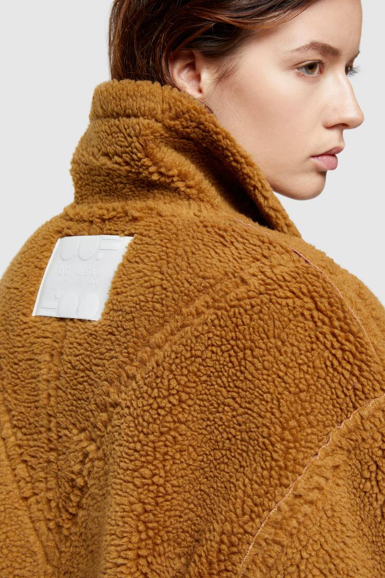 Oof Wear GIACCA CORTA REVERSIBILE 9262 IN ECO-MONTONE - ROSA/COCCIO