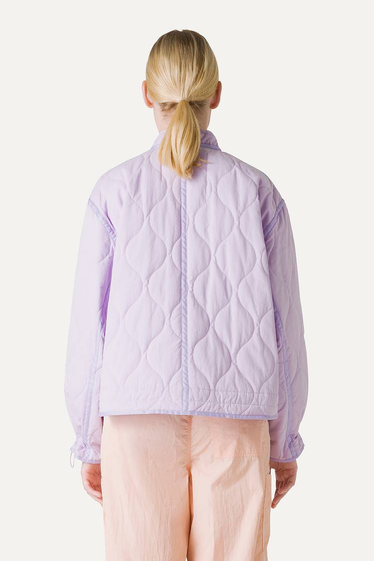 Oof Wear GIACCA CORTA SVASATA IN COTONE TRAPUNTATO 9224 - LILLA