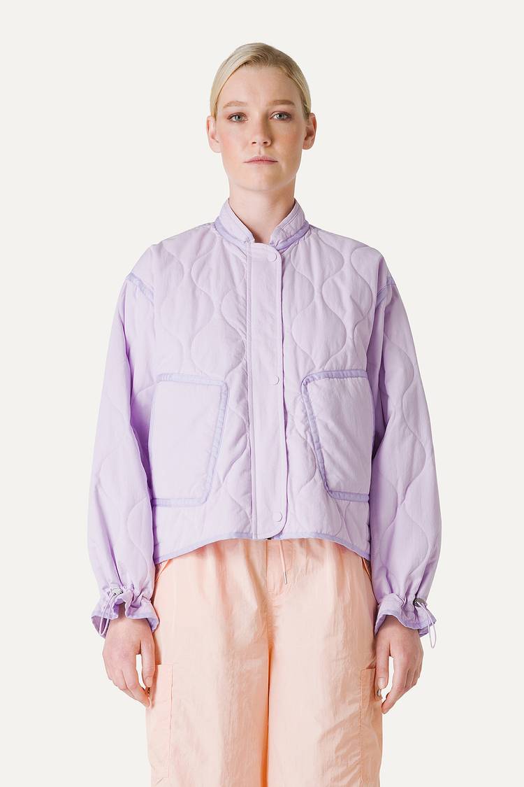 Oof Wear GIACCA CORTA SVASATA IN COTONE TRAPUNTATO 9224 - LILLA Oof Wear GIACCA CORTA SVASATA IN COTONE TRAPUNTATO 9224 - LILLA