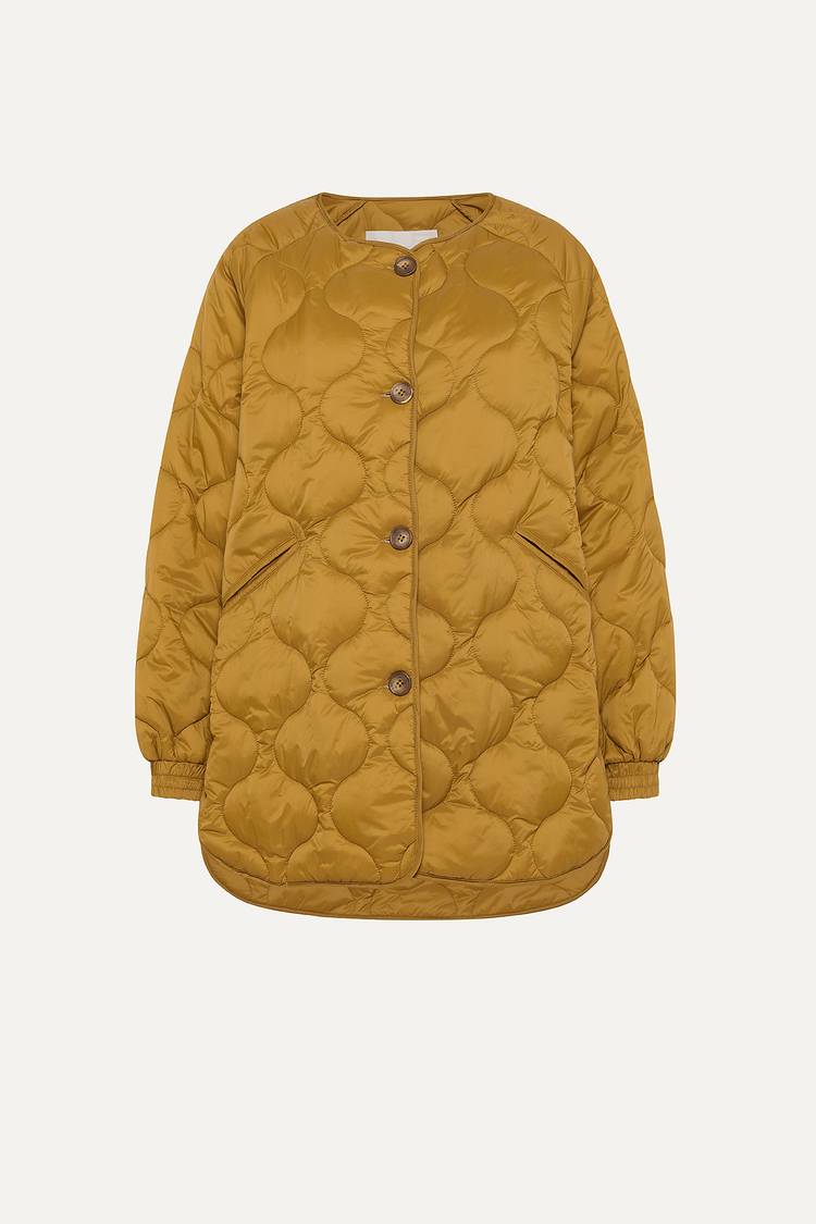 Oof Wear GIACCA LUNGA 9239 IN COTONE CERATO - CARAMELLO