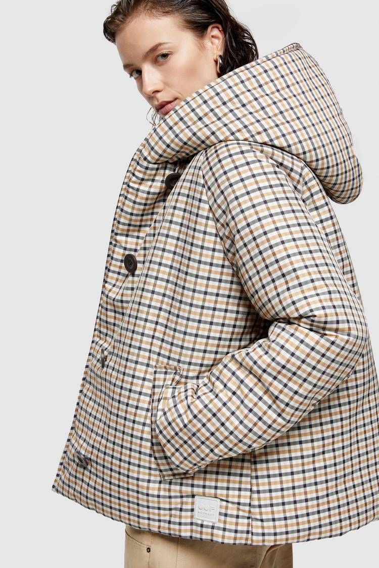 Oof Wear GIACCA REVERSIBILE 9006 IN NYLON MEMORY - MARRONE/PRUGNA