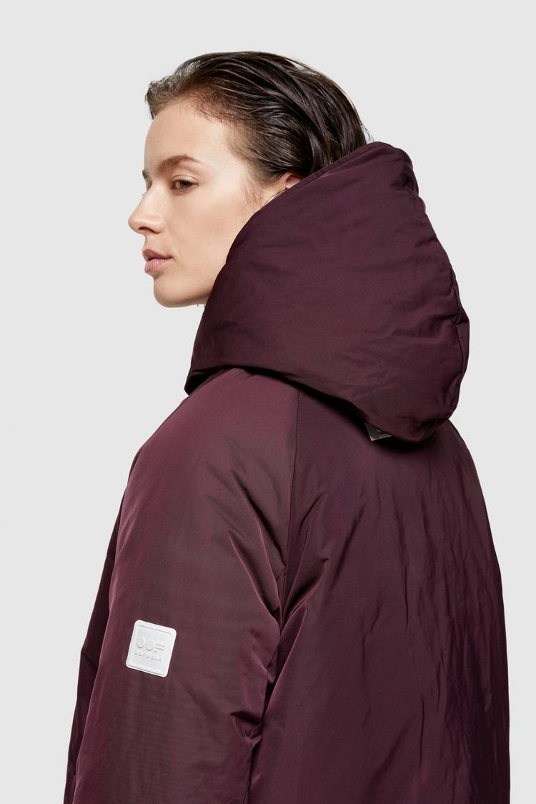 Oof Wear GIACCA REVERSIBILE 9006 IN NYLON MEMORY - MARRONE/PRUGNA