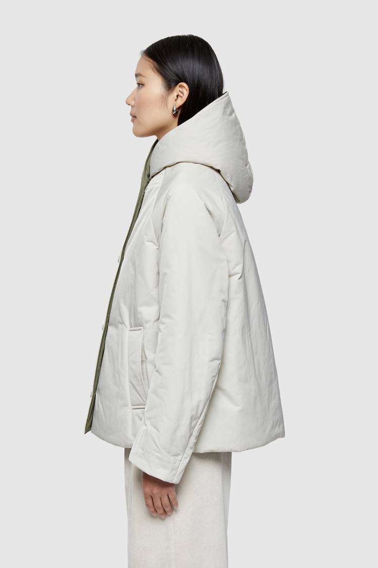 Oof Wear GIACCA REVERSIBILE 9006 IN NYLON MEMORY - PANNA/VERDE MILITARE