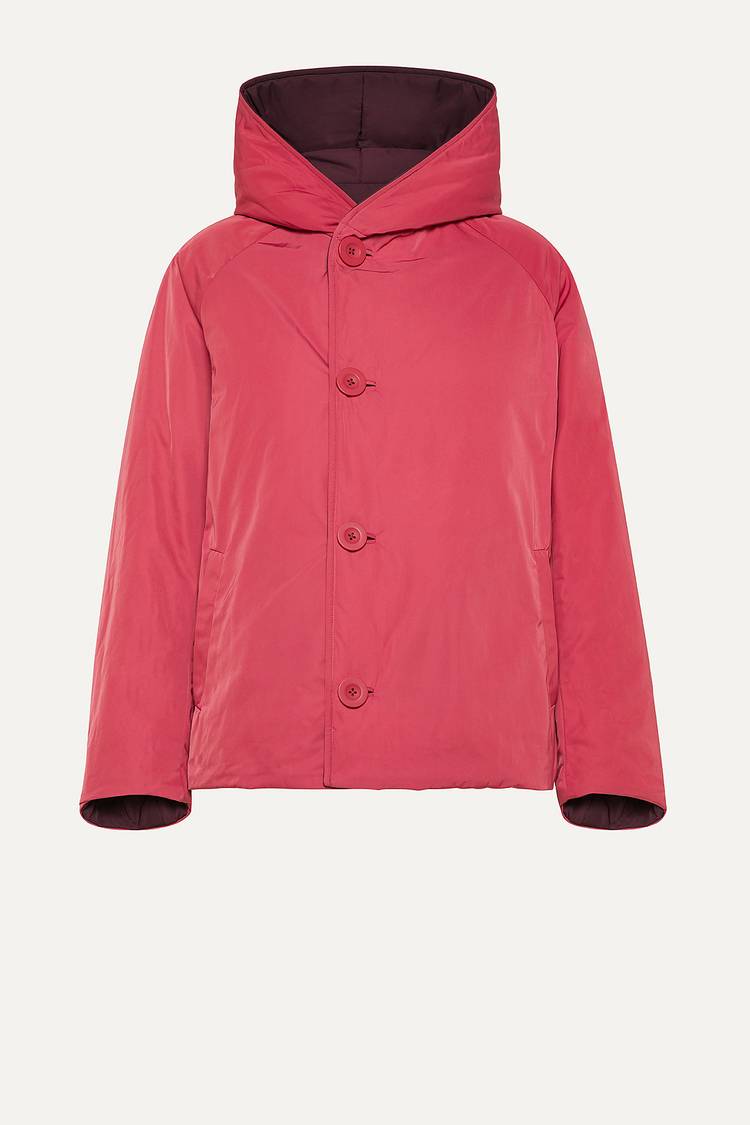 Oof Wear GIACCA REVERSIBILE 9006 IN NYLON MEMORY - PRUGNA/DUST ROSE