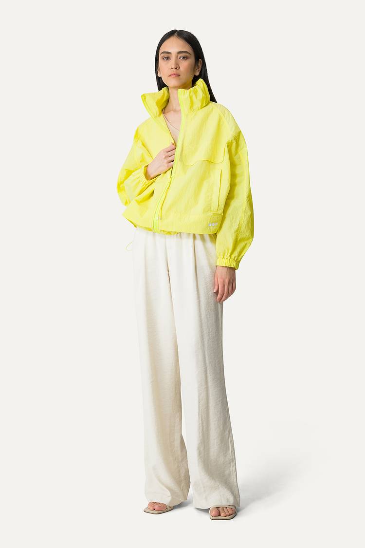 Oof Wear GIACCA CORTA IN NYLON RIPSTOP 9217 - LIME