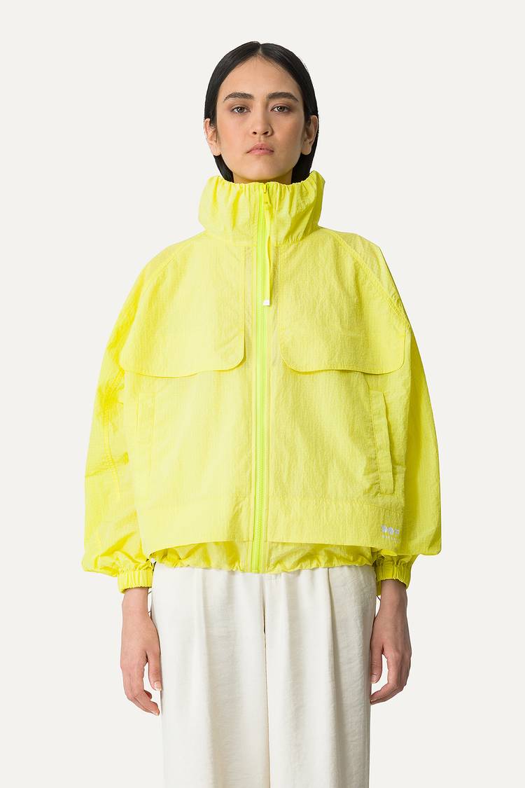 Oof Wear GIACCA CORTA IN NYLON RIPSTOP 9217 - LIME