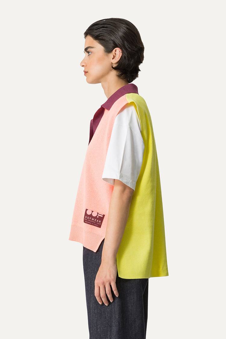 Oof Wear GILET COLORATO IN COTONE 4057 - PESCA/LIME