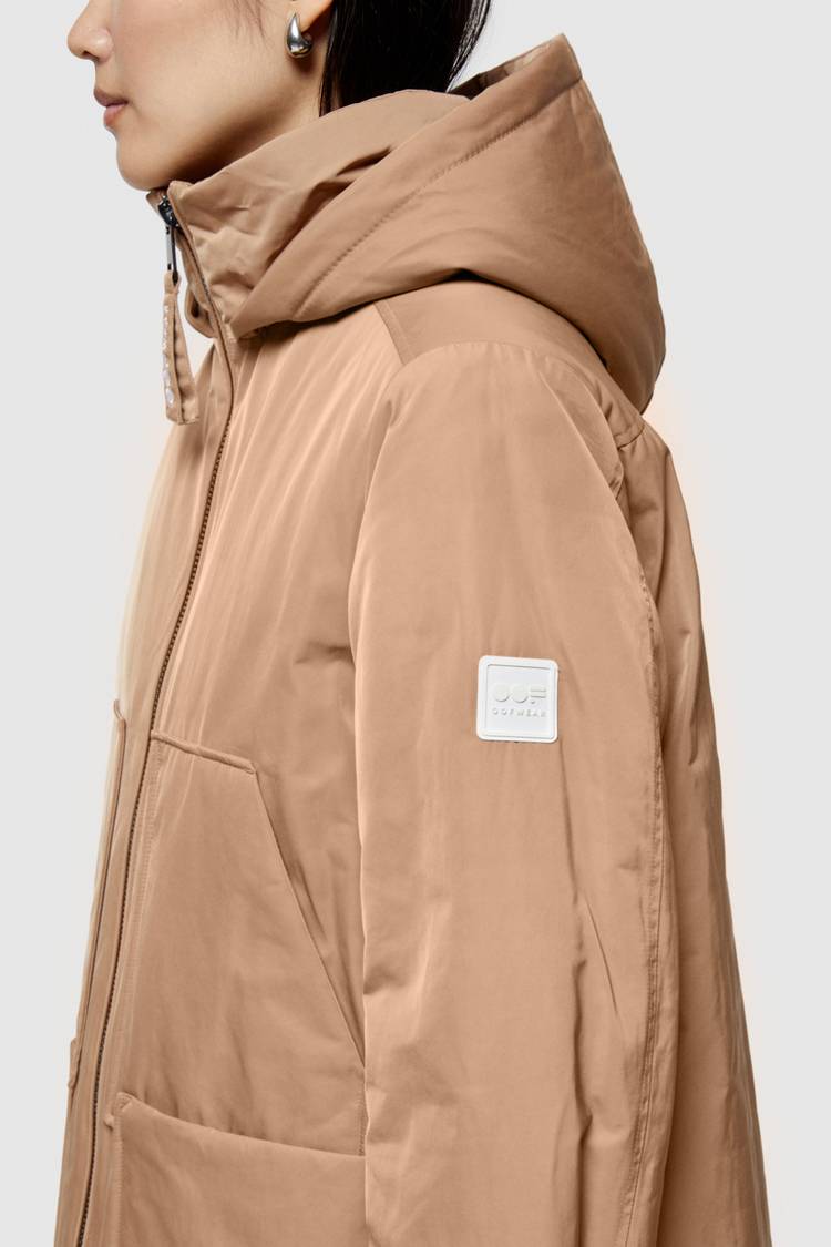 Oof Wear PARKA LUNGO 9094 IN NYLON MEMORY - CAMMELLO