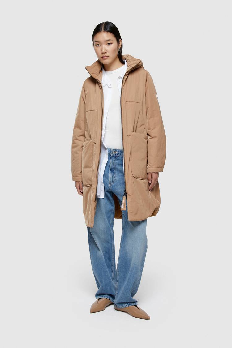 Oof Wear PARKA LUNGO 9094 IN NYLON MEMORY - CAMMELLO
