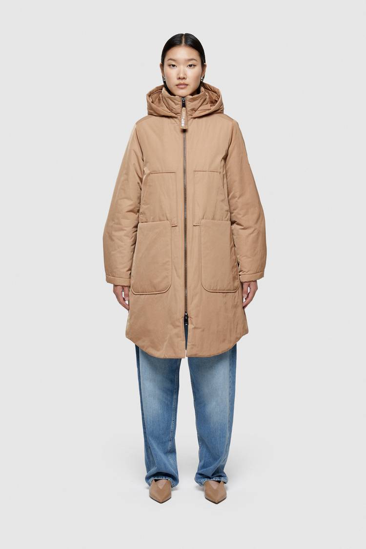 Oof Wear PARKA LUNGO 9094 IN NYLON MEMORY - CAMMELLO