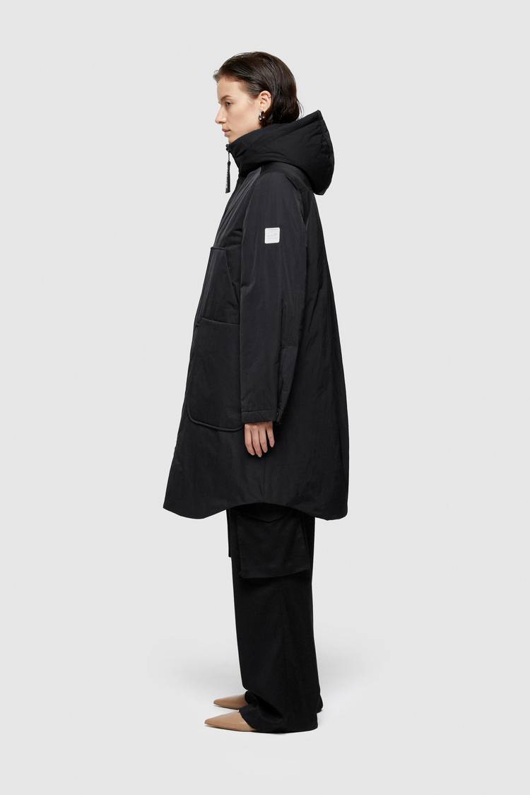 Oof Wear PARKA LUNGO 9094 IN NYLON MEMORY - NERO