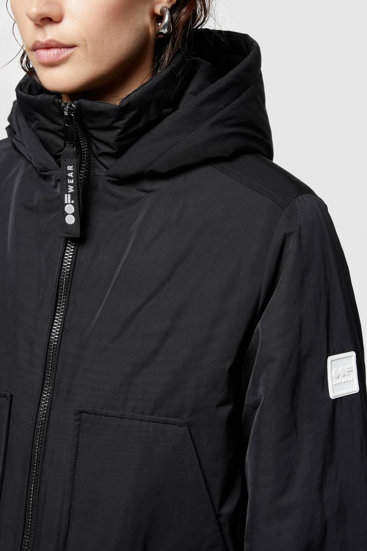 Oof Wear PARKA LUNGO 9094 IN NYLON MEMORY - NERO