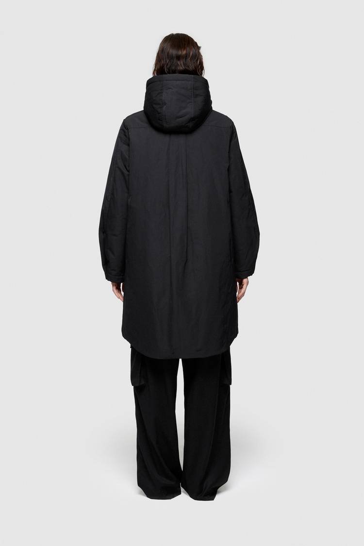 Oof Wear PARKA LUNGO 9094 IN NYLON MEMORY - NERO