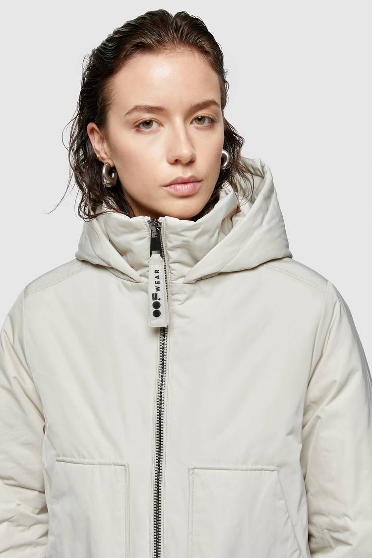 Oof Wear PARKA LUNGO 9094 IN NYLON MEMORY - PANNA