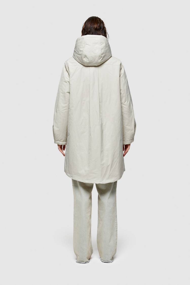 Oof Wear PARKA LUNGO 9094 IN NYLON MEMORY - PANNA