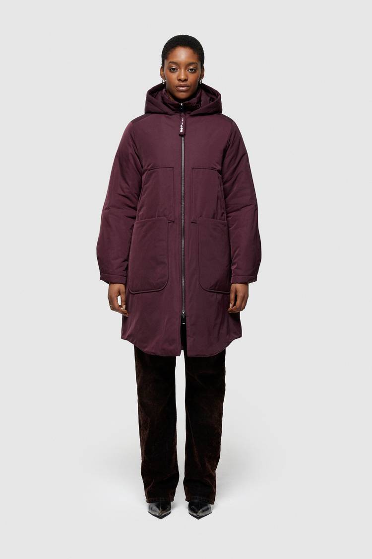 Oof Wear PARKA LUNGO 9094 IN NYLON MEMORY - PRUGNA