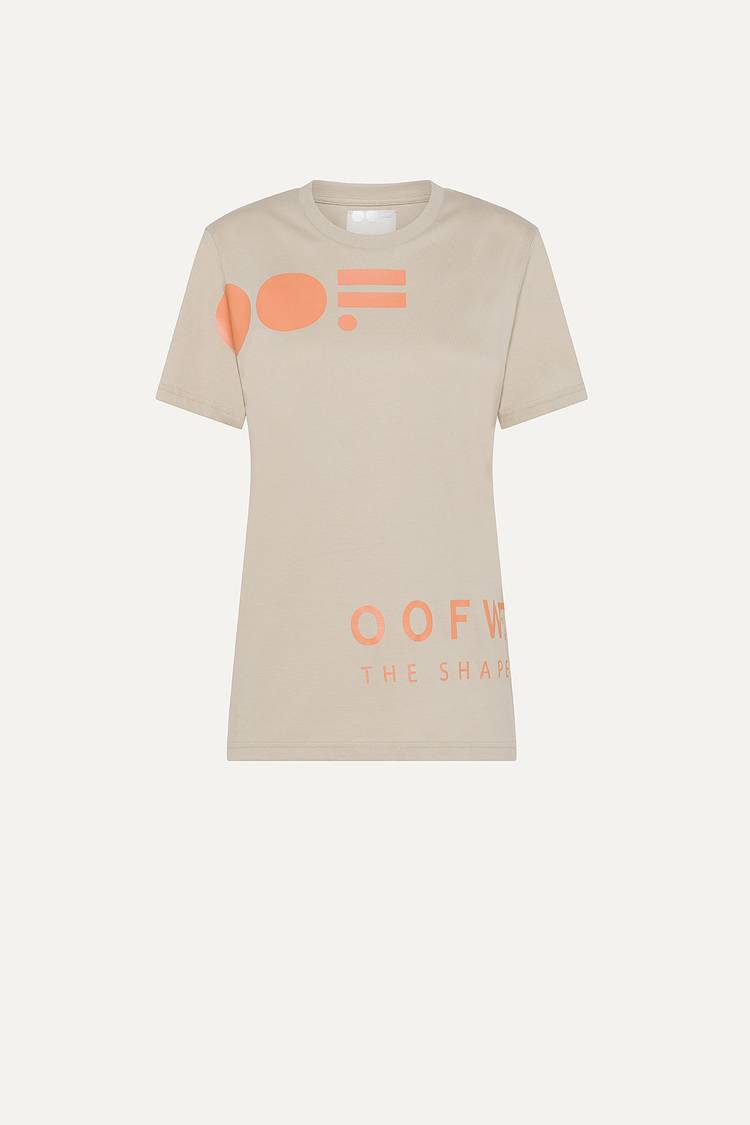 Oof Wear T-SHIRT IN COTONE CON LOGO - SABBIA