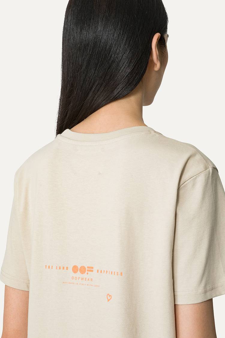 Oof Wear T-SHIRT IN COTONE CON LOGO - SABBIA