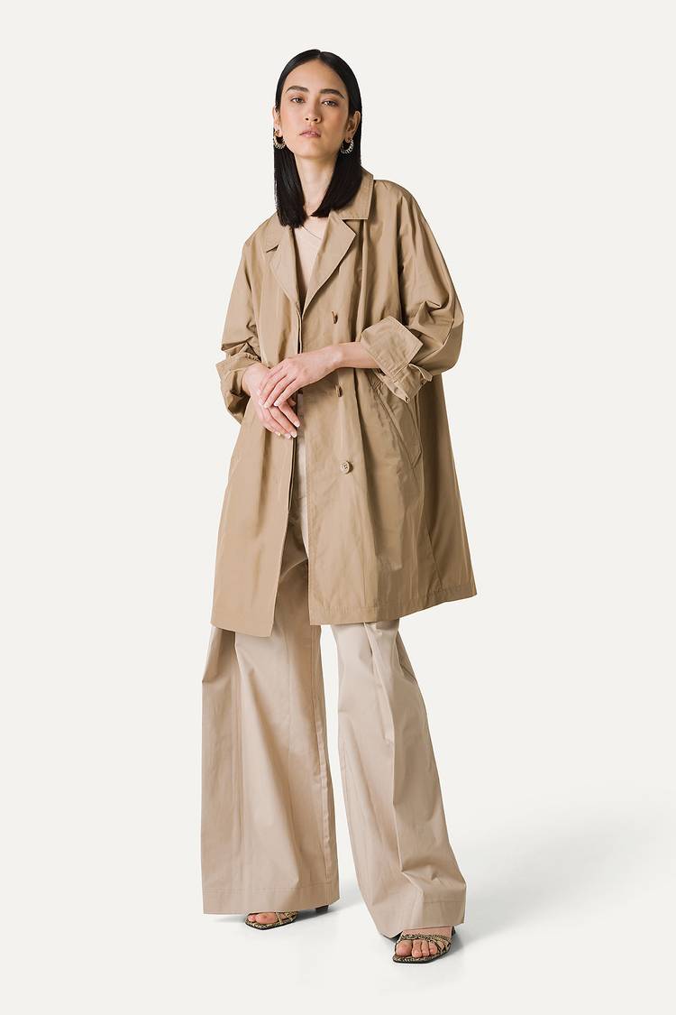 Oof Wear TRENCH IN NYLON MEMORY 9138 - BEIGE Oof Wear TRENCH IN NYLON MEMORY 9138 - BEIGE