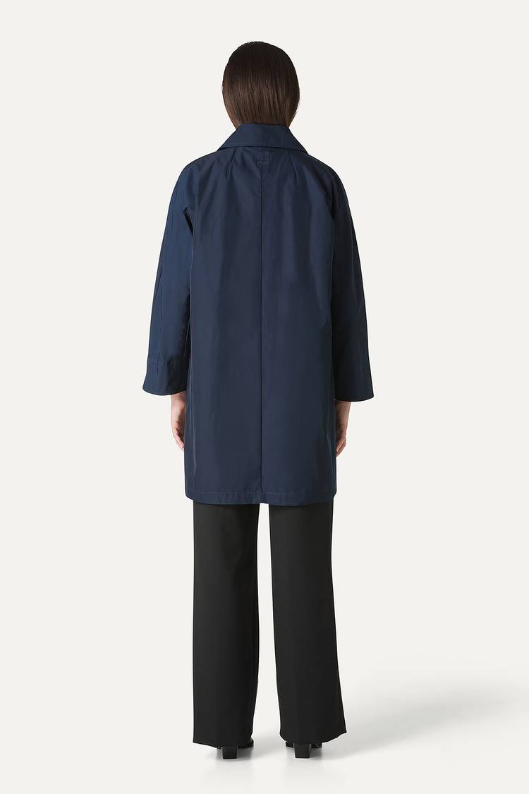 Oof Wear TRENCH IN NYLON MEMORY 9138 - BLU NOTTE