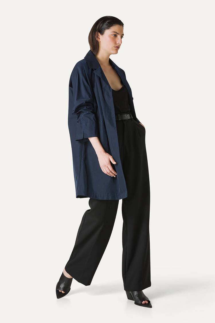 Oof Wear TRENCH IN NYLON MEMORY 9138 - BLU NOTTE