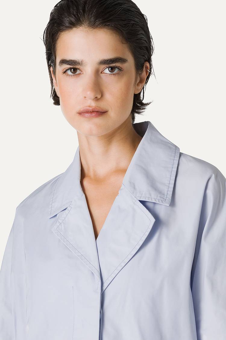 Oof Wear TRENCH IN NYLON MEMORY 9138 - GHIACCIO