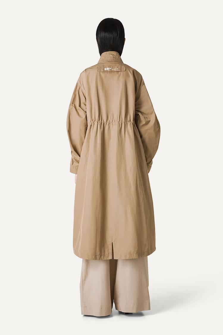 Oof Wear PARKA LUNGO OVER IN NYLON MEMORY 9211 - BEIGE