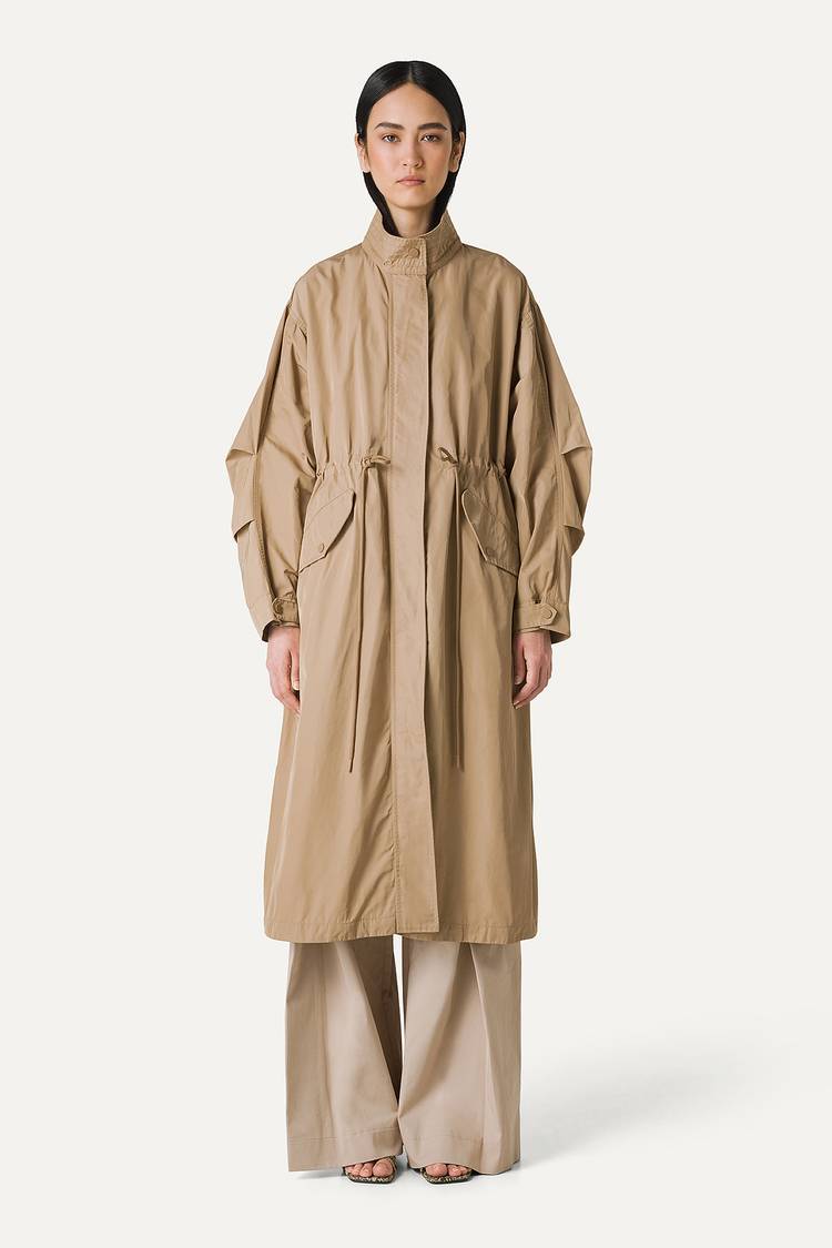 Oof Wear PARKA LUNGO OVER IN NYLON MEMORY 9211 - BEIGE