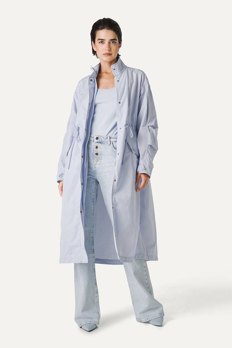 Oof Wear PARKA LUNGO OVER IN NYLON MEMORY 9211 - GHIACCIO