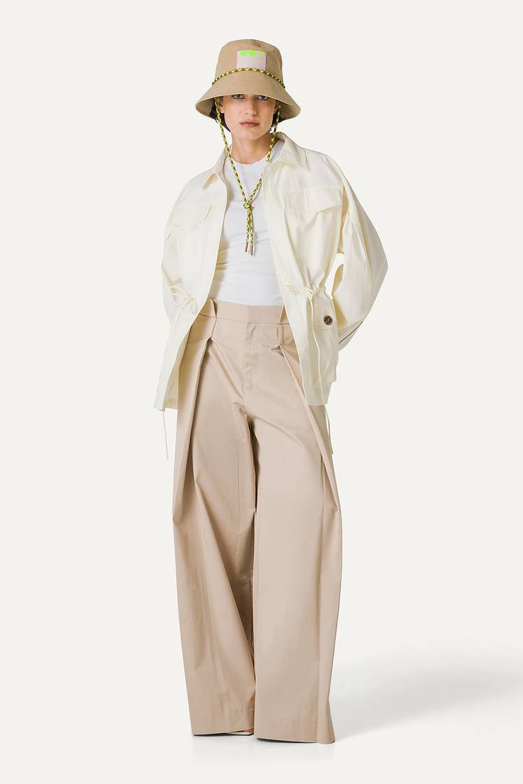 Oof Wear SAHARIANA OVER IN COTONE LEGGERO 9228 - VANIGLIA