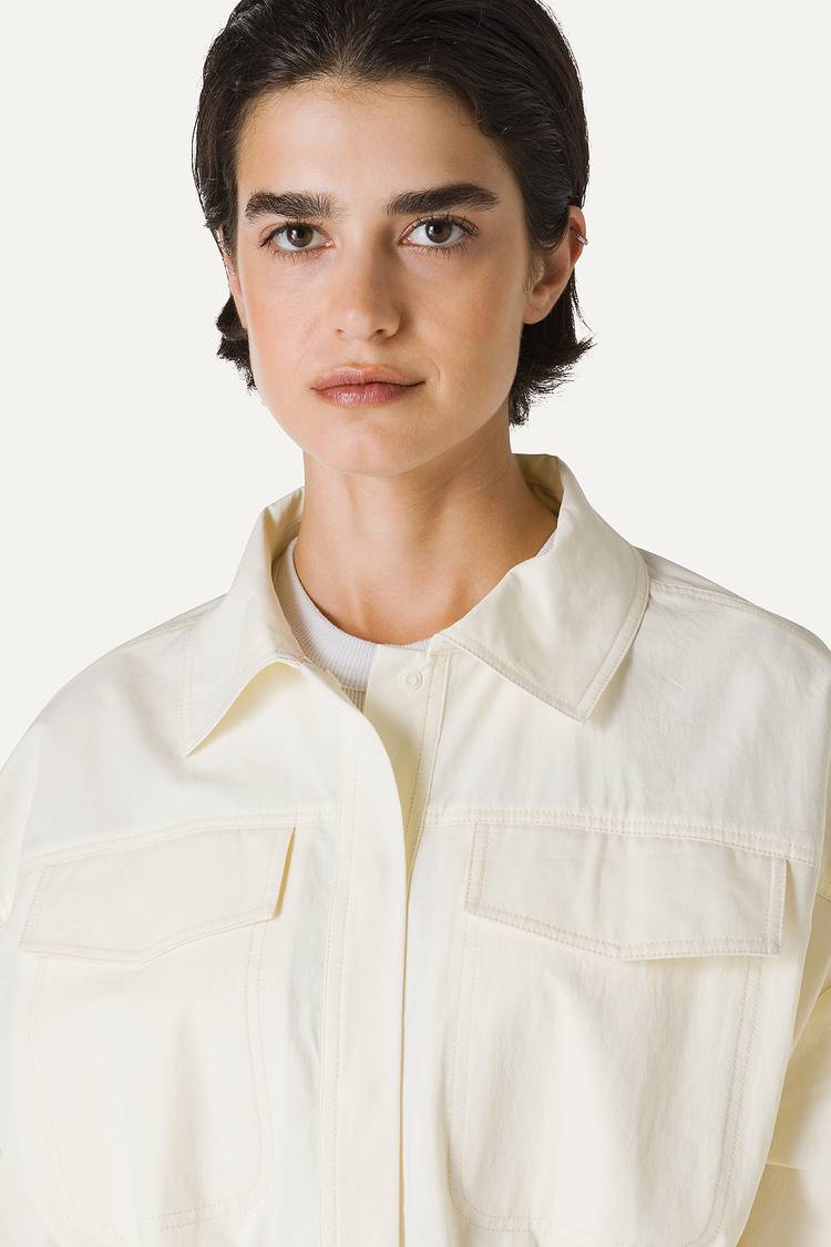 Oof Wear SAHARIANA OVER IN COTONE LEGGERO 9228 - VANIGLIA