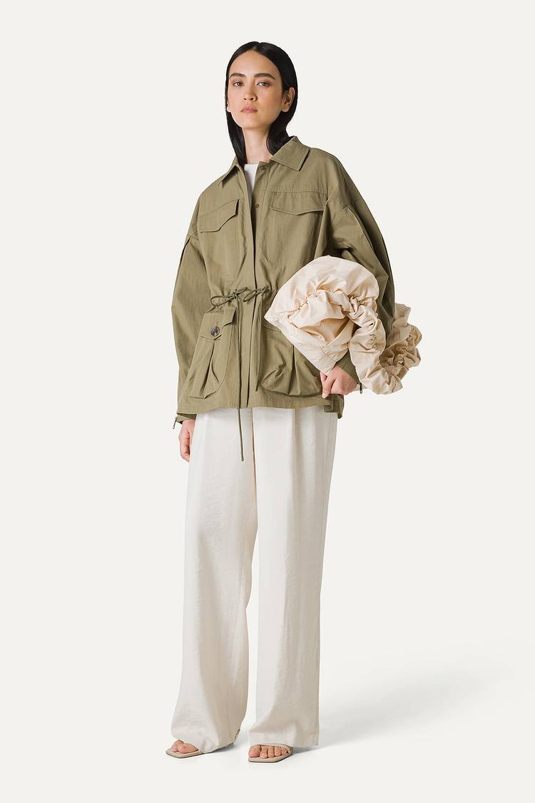 Oof Wear SAHARIANA OVER IN COTONE LEGGERO 9228 - VERDE MUSCHIO