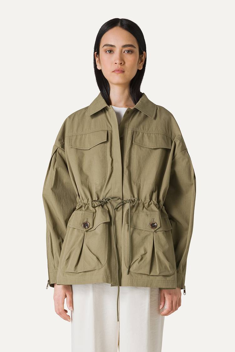 Oof Wear SAHARIANA OVER IN COTONE LEGGERO 9228 - VERDE MUSCHIO Oof Wear SAHARIANA OVER IN COTONE LEGGERO 9228 - VERDE MUSCHIO