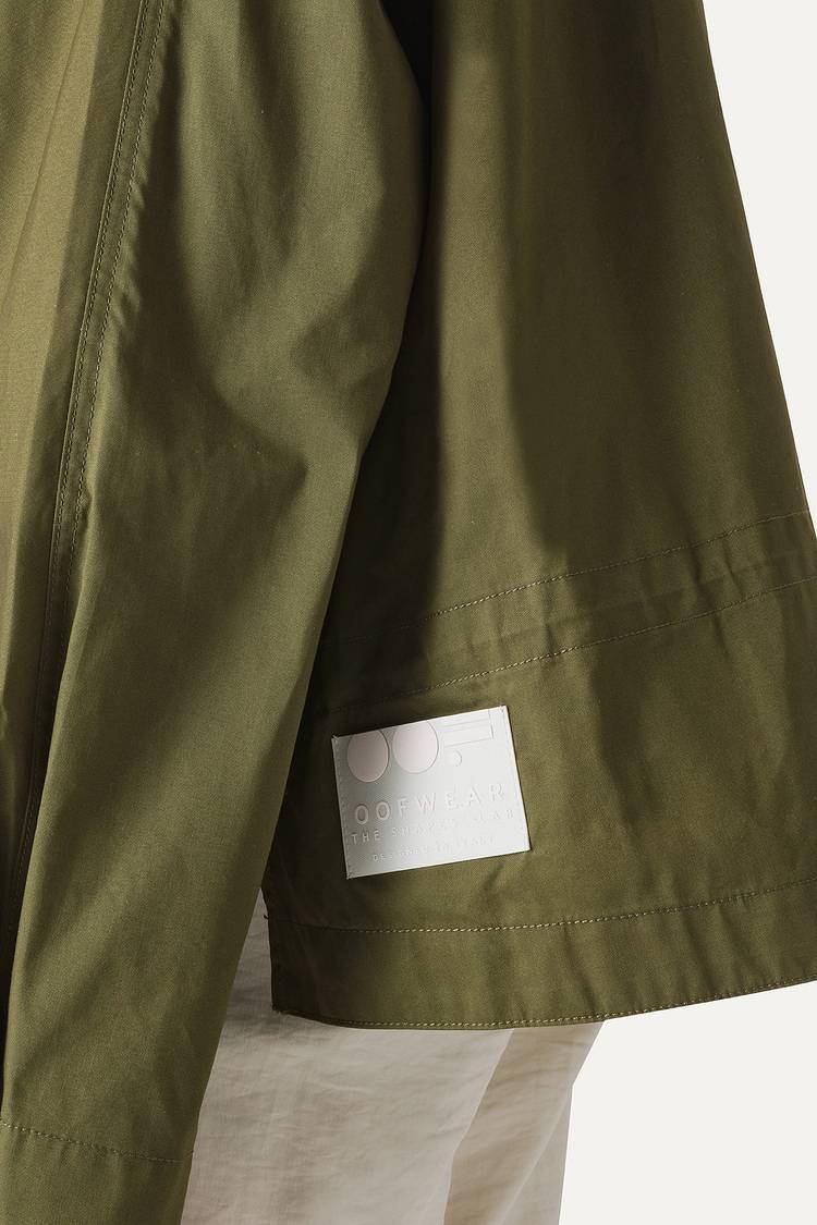 Oof Wear TRENCH CORTO IN GABARDINA DI COTONE LEGGERO 9202 - FORESTA