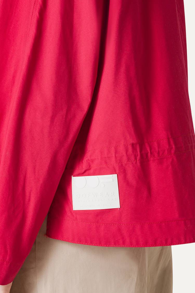 Oof Wear TRENCH CORTO IN GABARDINA DI COTONE LEGGERO 9202 - LAMPONE