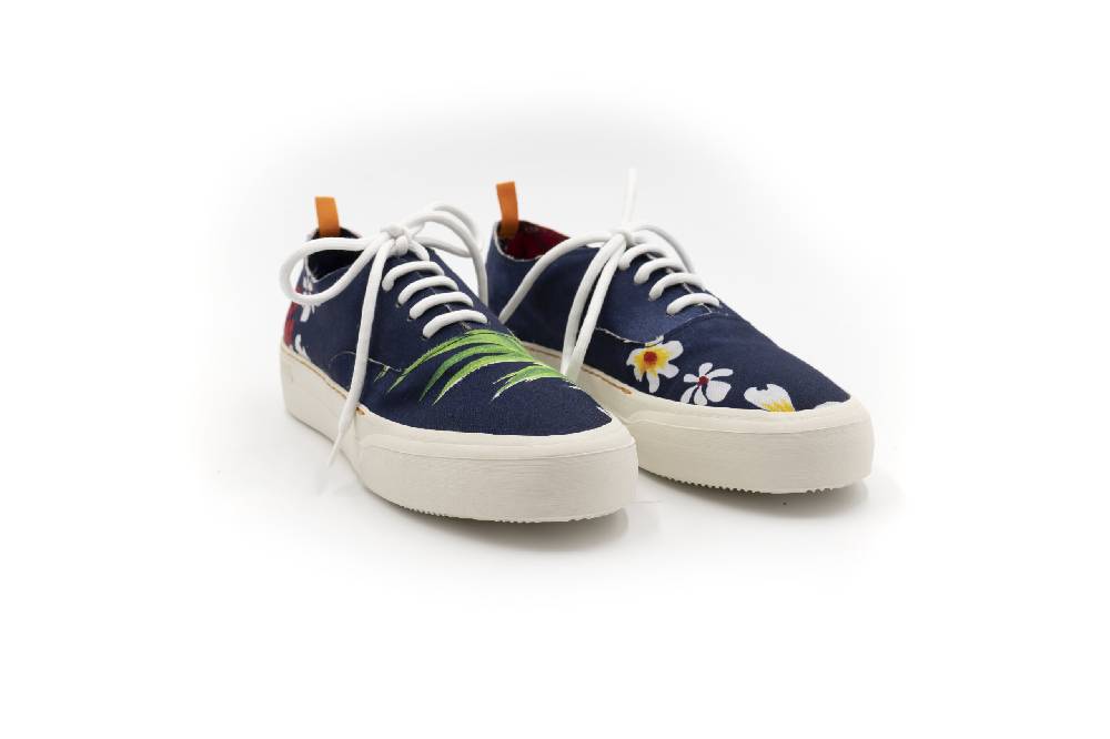 Openclosedshoes ALOHA03 – LEAVES BLUE