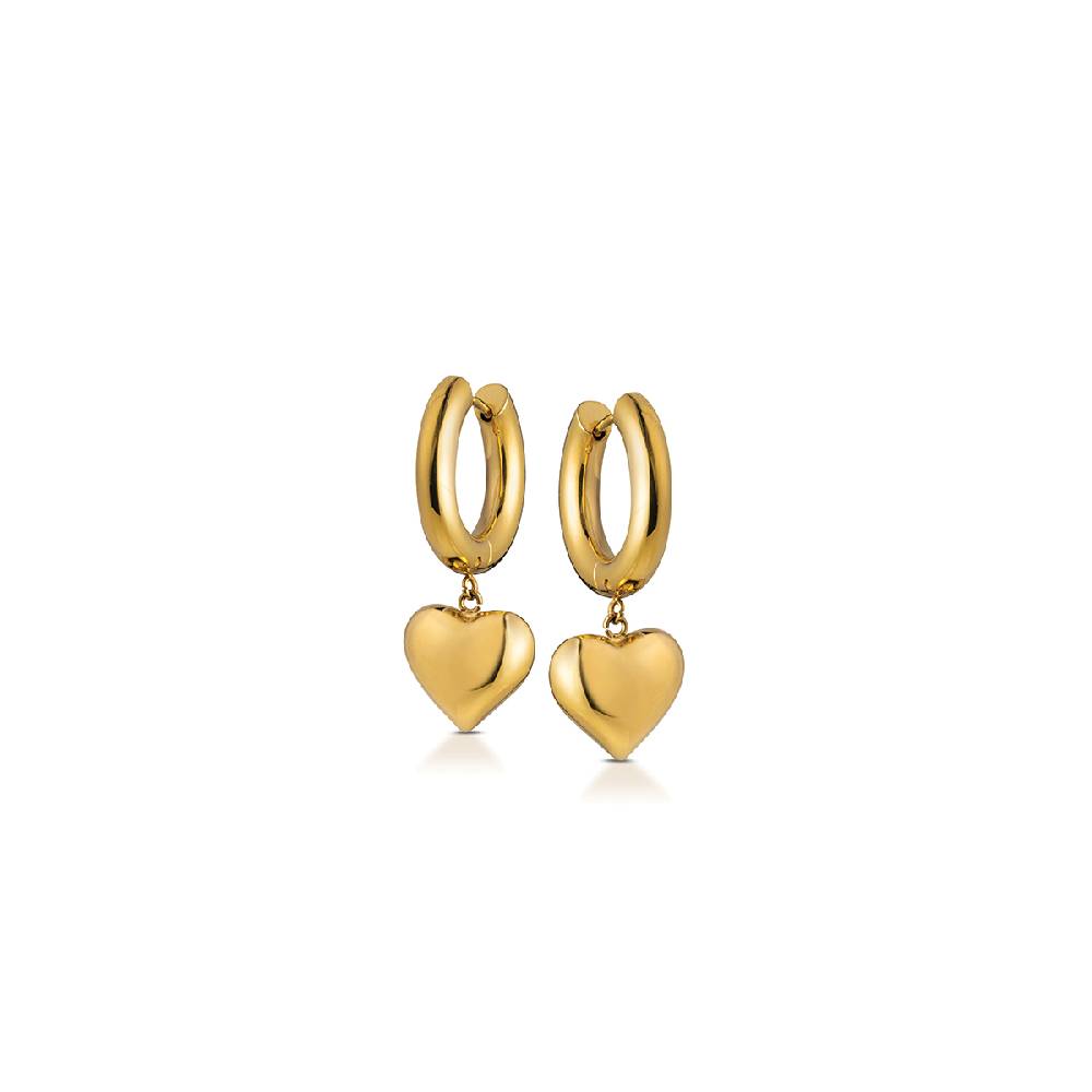 Opsobjects CHUNCKY LOVE Orecchini a cerchio con cuore pendente