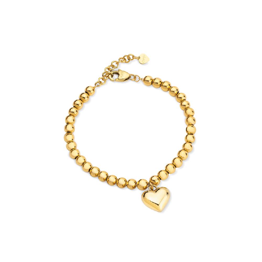 Opsobjects CHUNKY LOVE bracciale con sfere e cuore pendente