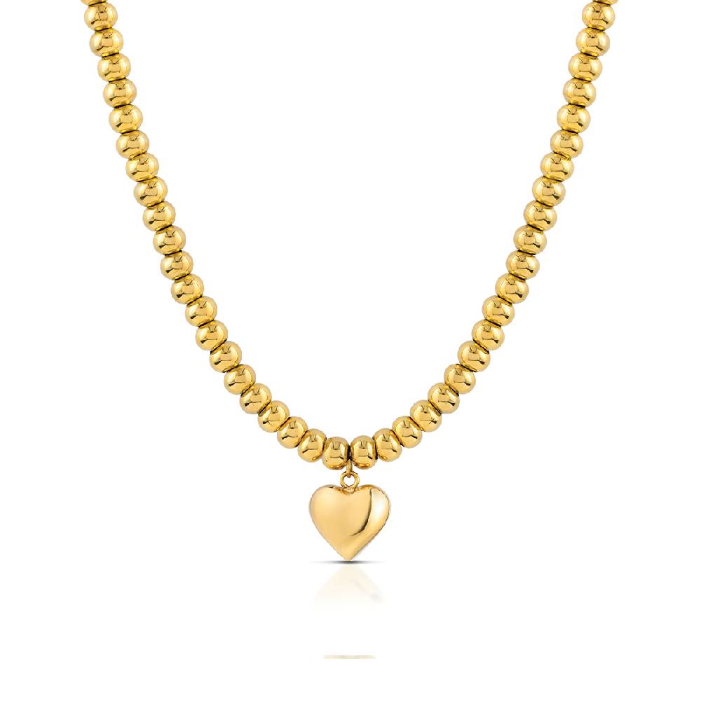 Opsobjects CHUNKY LOVE Collana con sfere e cuore pendente