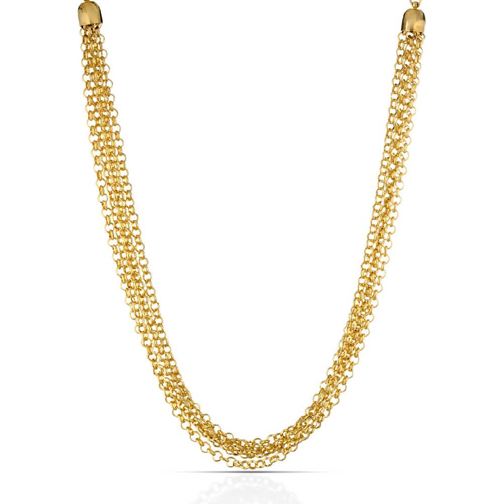 Opsobjects ELIZABETH collana oro giallo multi catena rolò