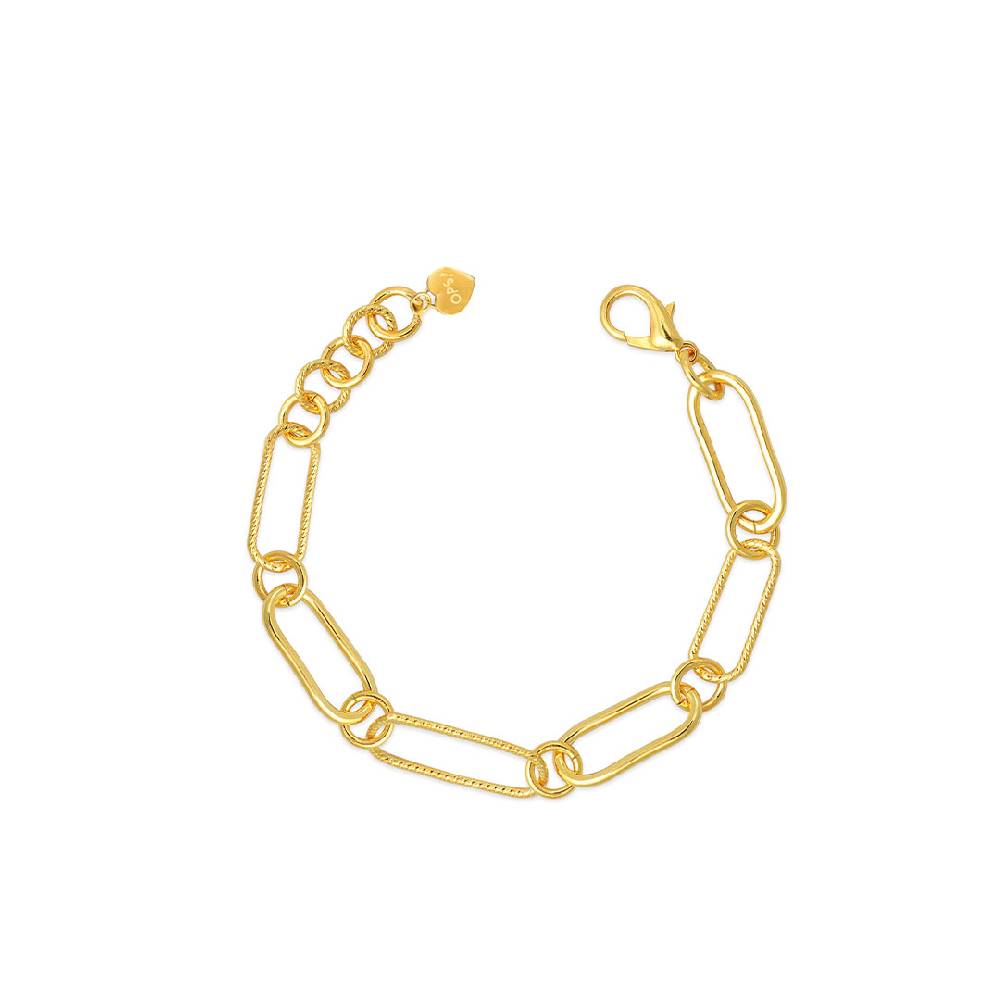 Opsobjects GRACE bracciale con maglia ovale diamantata alternata a maglia tonda