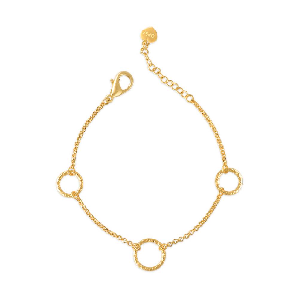 Opsobjects GRACE bracciale con tre maglie a cerchio diamantate