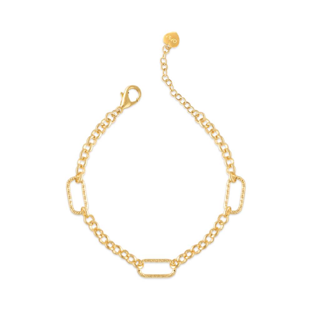 Opsobjects GRACE bracciale con tre maglie ovali diamantate