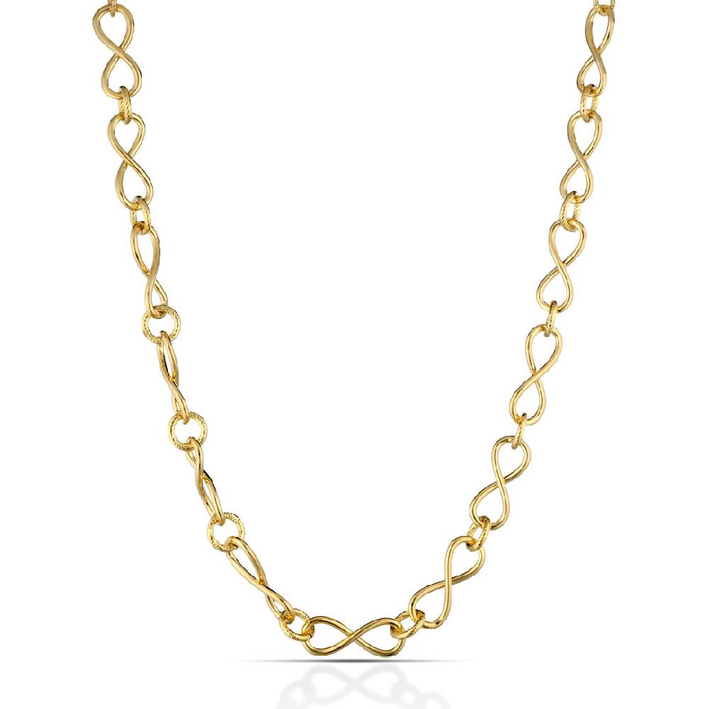 Opsobjects KATE collana oro giallo con maglia a forma di infinito