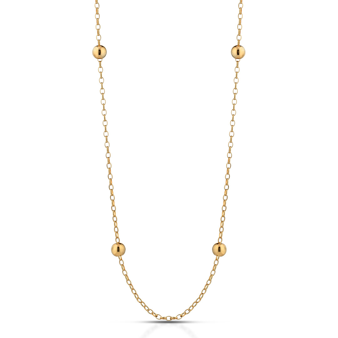 Opsobjects MARGARET collana lunga oro giallo con sfere