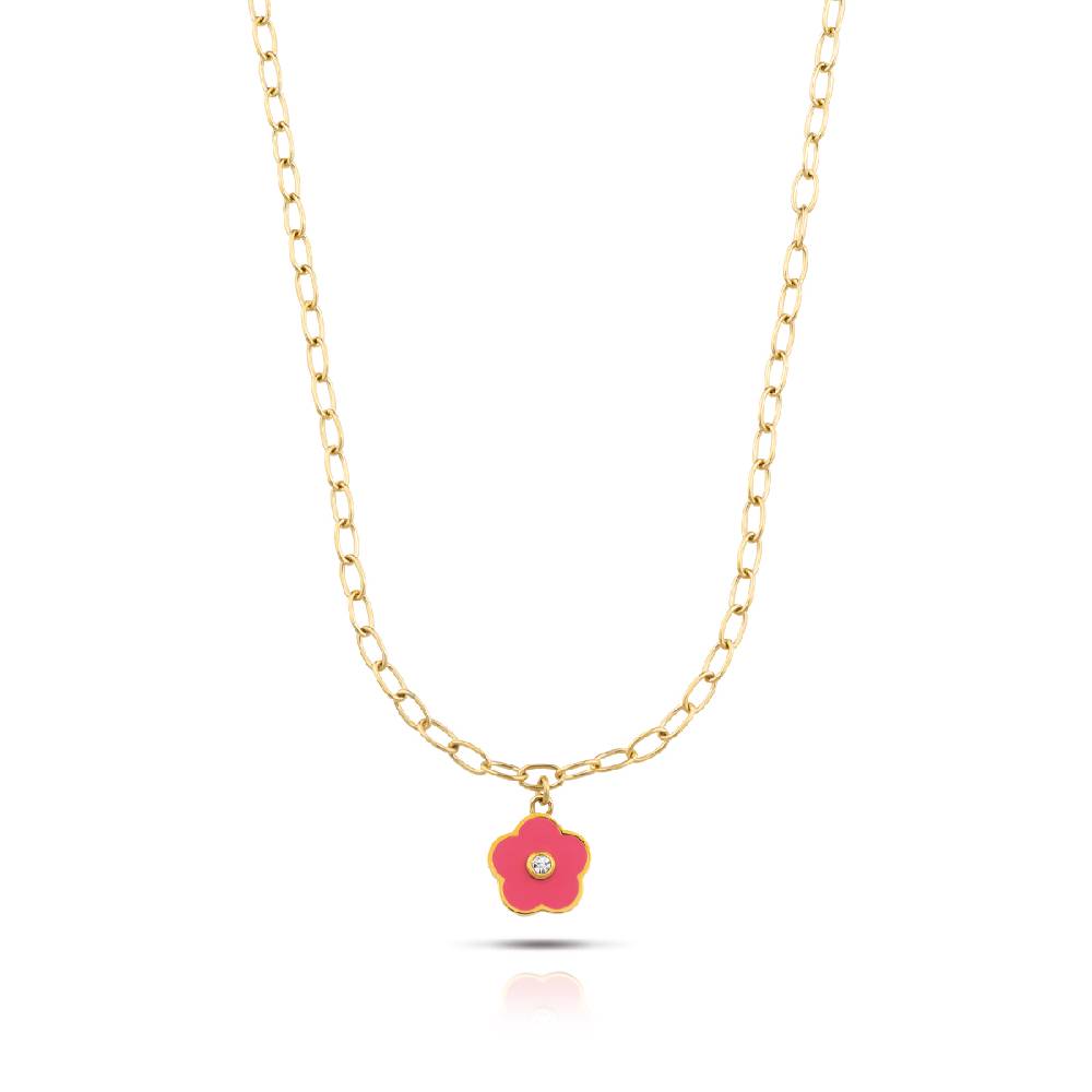 Opsobjects BLOOM collana pendente fiore smaltato