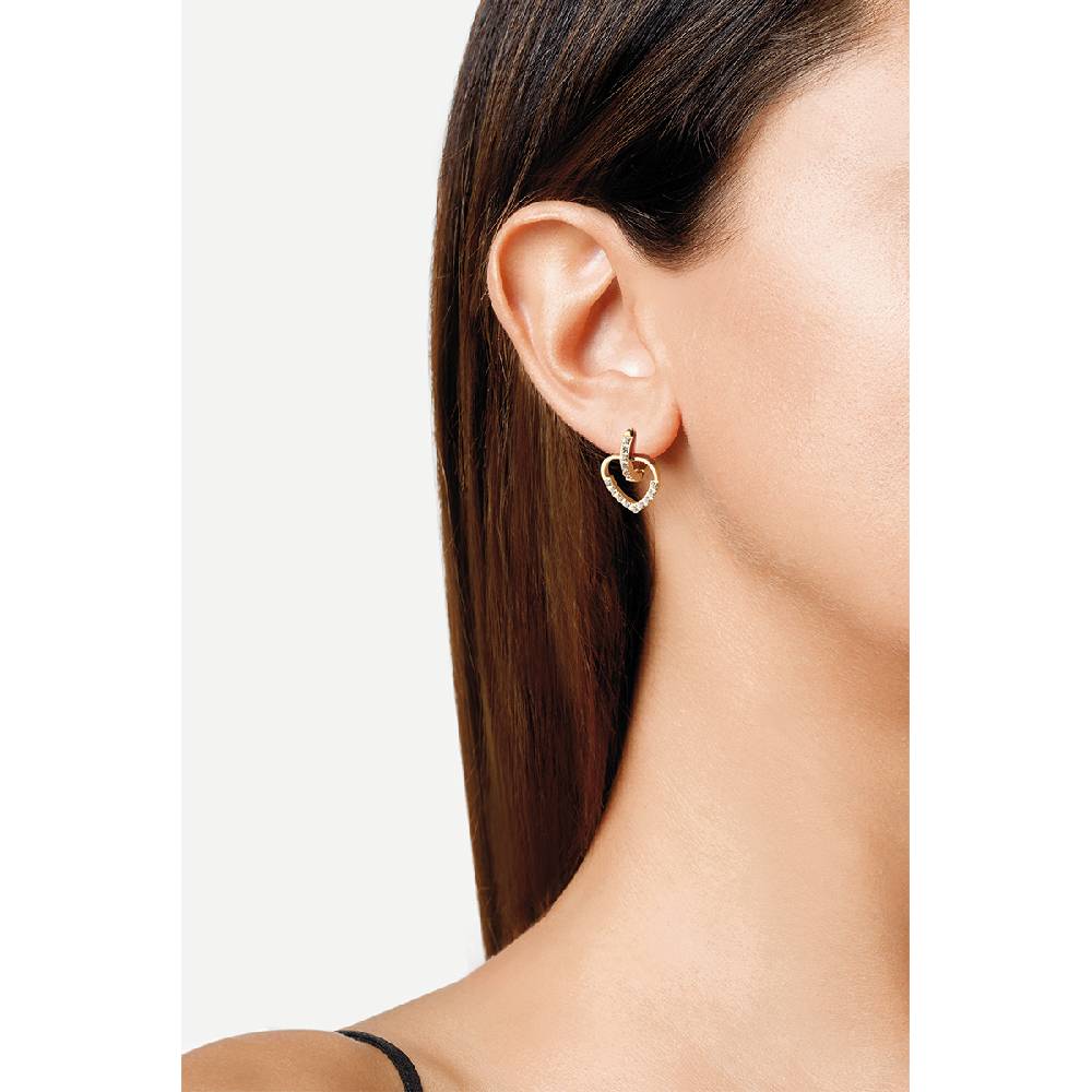 Opsobjects DREAMS Orecchini Cuore Con Strass