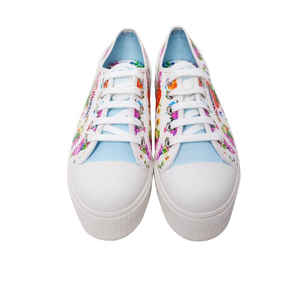 Opsobjects SUPERGA FLOWER alte azzurre